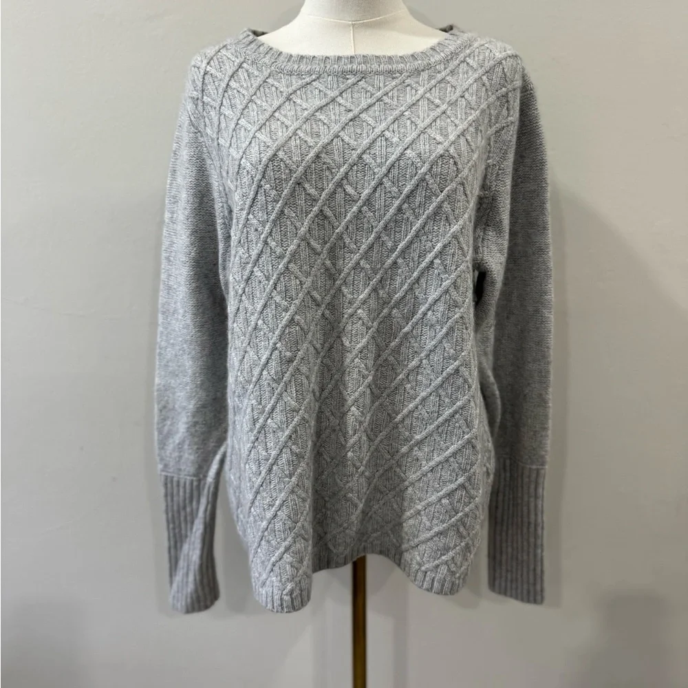 J.Crew Gray Merino Wool-Blend Sweater (Size XL)